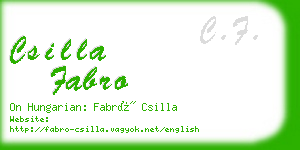 csilla fabro business card